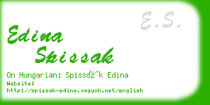 edina spissak business card